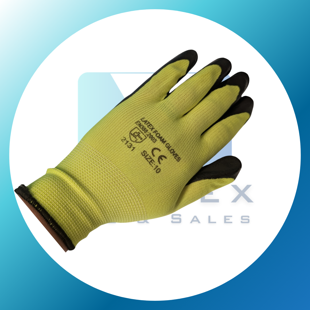 Latex foam Safety Gloves (10 pack)